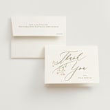 "Love is Blooming" - Bridal Shower Thank You Cards in Petal by Jennifer Postorino - Card with Envelope