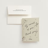 "Sweets & Treats" - Bridal Shower Thank You Cards in Licorice by Sarah Rosenthal - Card with Envelope