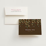 "Rain Catcher" - Bridal Shower Thank You Cards in brown by Larkspur Paperie - Card with Envelope