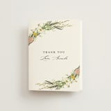 "Organic Florals" - Bridal Shower Thank You Cards in Blush by Susan Moyal - Front