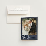 "Marked" - Bridal Shower Thank You Cards in Navy by JoAnn Jinks - Card with Envelope