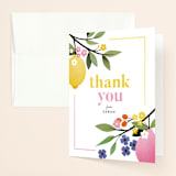 "Bridal Brunch" - Bridal Shower Thank You Cards in Pink Lemonade by Laura Moyer - Front