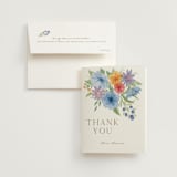 "Tea Party" - Bridal Shower Thank You Cards in Chamomile by Paper Sun Studio - Card with Envelope
