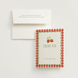"So Berry Sweet" - Bridal Shower Thank You Cards in Strawberry by Itsy Belle Studio - Card with Envelope