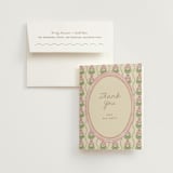 "Botanical maximalism" - Bridal Shower Thank You Cards in Poppy by Creo Study - Card with Envelope