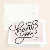 "Brunch for the bride" - Bridal Shower Thank You Cards in Blush by Lea Delaveris - Front