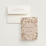 "Floral Arch" - Bridal Shower Thank You Cards in Blush by Susan Moyal - Card with Envelope