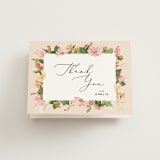 "Bridal Blooms" - Bridal Shower Thank You Cards in Peach by Susan Moyal - Front