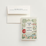 "Backyard Bbq" - Bridal Shower Thank You Cards in Ketchup by Paper Sun Studio - Card with Envelope