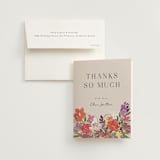 "Wildflower Garden" - Bridal Shower Thank You Cards in Peony by Ashlee Townsend - Card with Envelope
