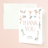 "Floral Tapestry" - Bridal Shower Thank You Cards in Sunset by Robert and Stella - Front