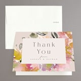 "Bouquet" - Bridal Shower Thank You Cards in Blush by Lori Wemple - Front