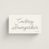 "Note" - Place Cards - Vegetarian in Pearl by Baumbirdy - Front with Free Guest Printing