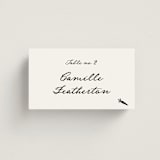 "the classic" - Place Cards - Vegetarian in Onyx by Benita Crandall - Front with Free Guest Printing