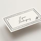 "Sketched Frame" - Place Cards - Vegetarian in Onyx by Erin Deegan - Detail