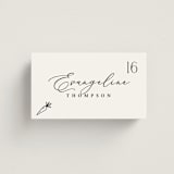 "Chic Script" - Place Cards - Vegetarian in Ink by Hooray Creative - Front with Free Guest Printing