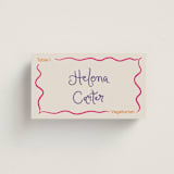 "Swoop Meal Choice Placards" - Place Cards - Vegetarian in Marmalade by Madison Kic - Front with Free Guest Printing