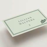 "Perry" - Place Cards - Vegetarian in Mint by Megan Davis - Detail