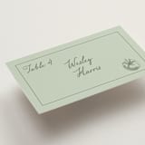"Olive" - Place Cards - Vegetarian in Mint by Sherley Ferreira - Detail