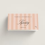 "A Simple Stripe Meal Choice" - Place Cards - Vegetarian in Candy by Susan Zinader - Folded with Free Guest Printing