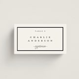 "The Day" - Place Cards - Vegetarian in Noir by mo kelley - Front with Free Guest Printing
