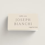 "In Love" - Place Cards - Vegetarian in Linen by Vanessa Doyle - Folded with Free Guest Printing
