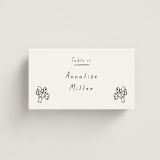"Bon Vivant" - Place Cards - Vegetarian in Charcoal by Ani Somi - Front with Free Guest Printing