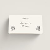 "Bon Vivant" - Place Cards - Vegetarian in Charcoal by Ani Somi - Folded with Free Guest Printing