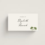 "Let's Eat" - Place Cards - Vegetarian in Pearl by Petra Kern - Front with Free Guest Printing