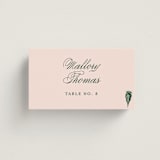 "Hepburn" - Place Cards - Vegetarian in Rose by Megan Davis - Front with Free Guest Printing