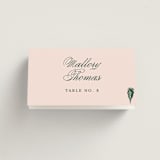 "Hepburn" - Place Cards - Vegetarian in Rose by Megan Davis - Folded with Free Guest Printing