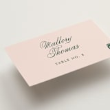 "Hepburn" - Place Cards - Vegetarian in Rose by Megan Davis - Detail