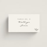 "Defined" - Place Cards - Vegetarian in Snow by mo kelley - Front with Free Guest Printing