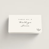 "Defined" - Place Cards - Vegetarian in Snow by mo kelley - Folded with Free Guest Printing