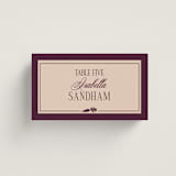 "Merlot" - Place Cards - Vegetarian in Cabernet by Hudson meet Rose - Front