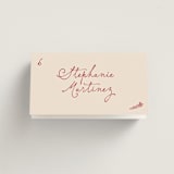 "Handwritten chic" - Place Cards - Vegetarian in Cherry by Creo Study - Folded with Free Guest Printing