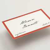 "Juniper" - Place Cards - Vegetarian in Strawberry by Kelly Watkins - Detail