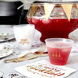 "Custom Merry Everything Frosted Plastic Cup, set of 50" - Party Cups in green by ForYourParty