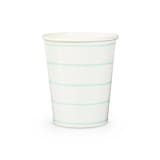 "Mint Frenchie Stripes 9 oz Cups - Pack of 8" - Party Cups in brown by Jollity and Co