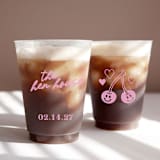 "Personalized Valentine's Cherry Plastic Cup, set of 50" - Party Cups in clear by ForYourParty