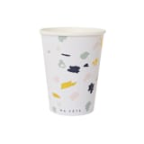 "Terrazzo Paper Cups (8)" - Party Cups in white by MA FÊTE
