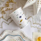 "Terrazzo Paper Cups (8)" - Party Cups in white by MA FÊTE