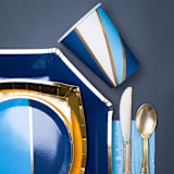 "The Markle 12 oz Cups - Set of 8" - Party Cups in blue by Jollity and Co