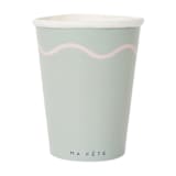 "Signature Paper Cups, Pink & Mint (8)" - Party Cups in multicolor by MA FÊTE