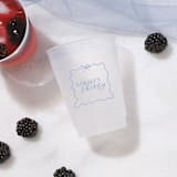 "Ribbon Frame Birthday Bash Frosted Plastic Cup, set of 50" - Party Cups in natural by ForYourParty
