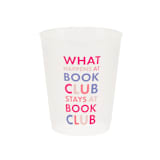 "Book Club "What Happens At Book Club" Flex Cups - Set of 8" - Party Cups in multicolor by Jollity and Co