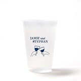 "Cheers to Love Frosted Plastic Cup, set of 50" - Party Cups in natural by ForYourParty