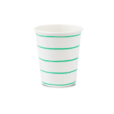 "Clover Frenchie Stripes 9 oz Cups - Pack of 8" - Party Cups in pink by Jollity and Co