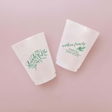 "Custom Most Wonderful Time Frosted Plastic Cup, set of 50" - Party Cups in green by ForYourParty