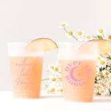 "Over The Moon Baby Shower Frosted Plastic Cup, set of 50" - Party Cups in clear by ForYourParty
